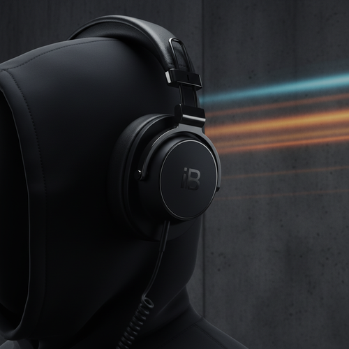 Headphone iBlack side lifestyle