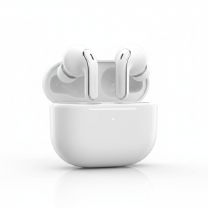 Powerboats Pro 2 white earbuds front view
